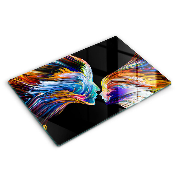 Skärbräda glas modern Abstrakt kyss
