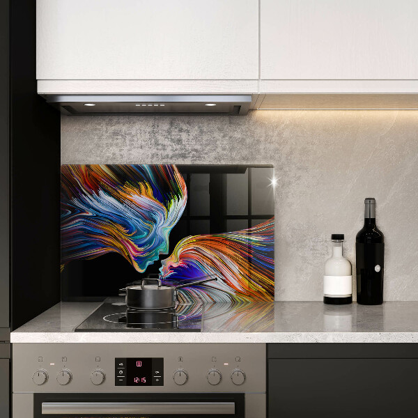 Skärbräda glas modern Abstrakt kyss