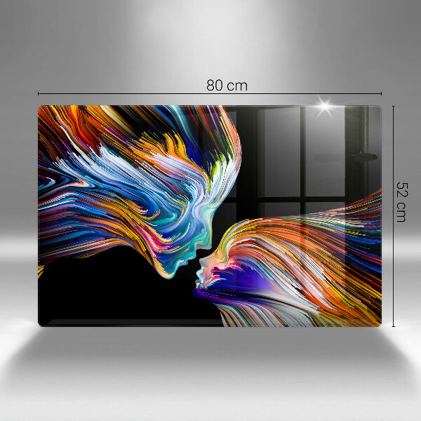 Skärbräda glas modern Abstrakt kyss