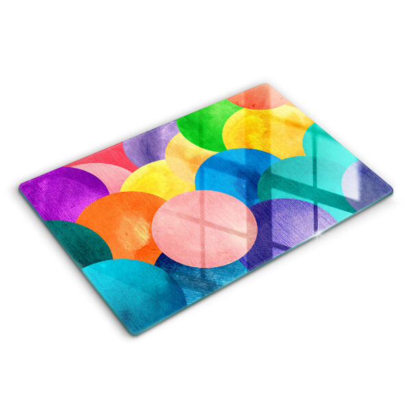 Skärbräda glas modern Färgade hjul