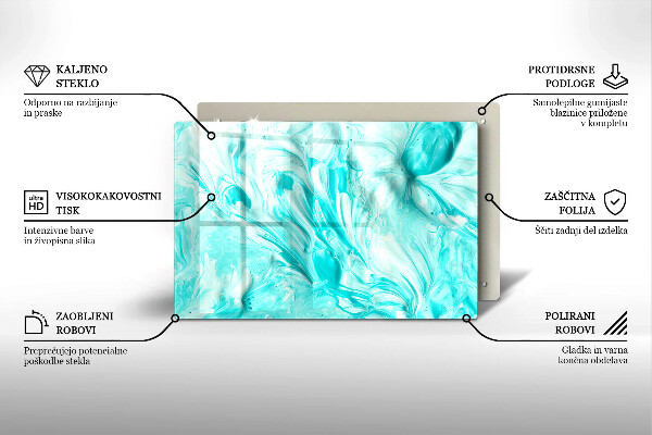 Skärbräda glas modern Abstraktionsfärger