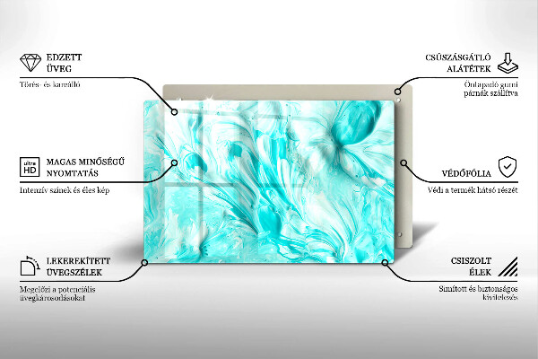 Skärbräda glas modern Abstraktionsfärger