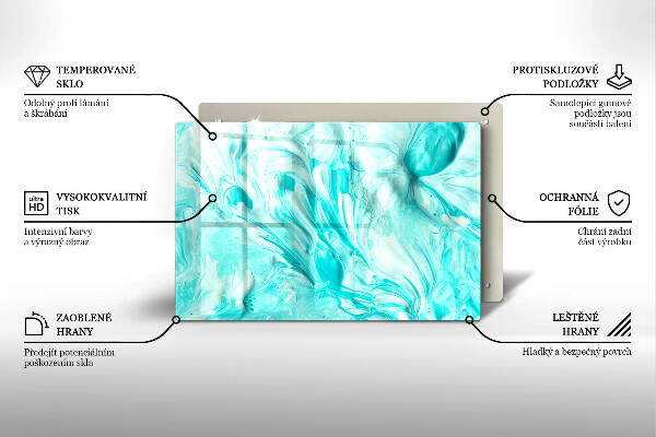 Skärbräda glas modern Abstraktionsfärger