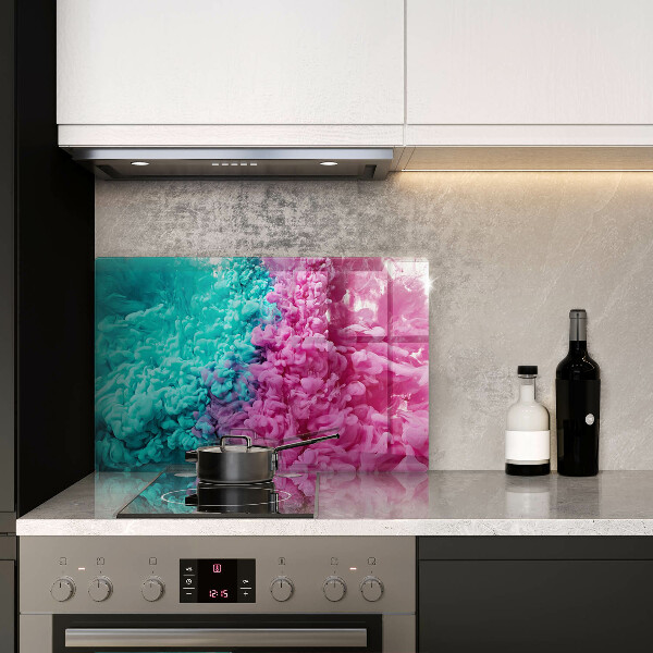 Skärbräda glas modern Turkos rosa rök