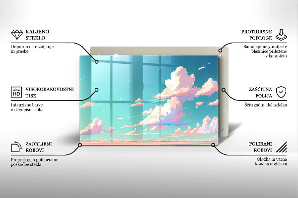 Skärbräda glas modern Sagohimlen
