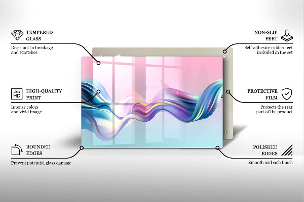 Skärbräda glas modern Pastell abstraktion