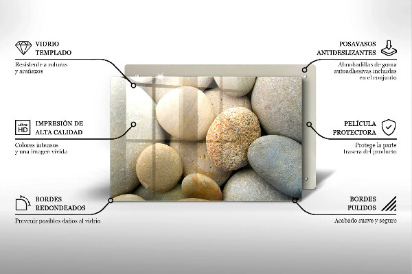 Skärbräda glas modern Ovalt stenmönster