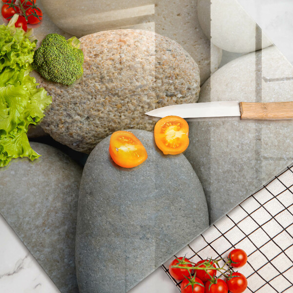 Skärbräda glas modern Ovalt stenmönster