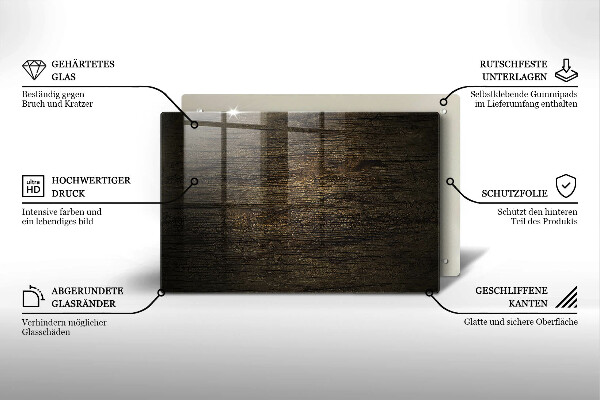 Skärbräda glas modern Trästruktur bark
