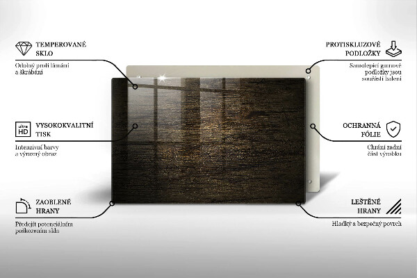 Skärbräda glas modern Trästruktur bark
