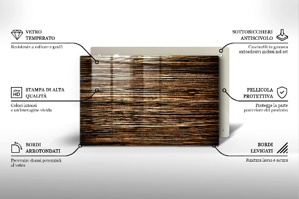 Skärbräda glas modern Trästruktur