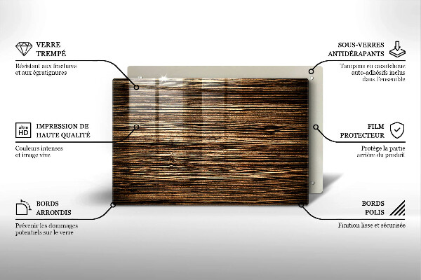 Skärbräda glas modern Trästruktur