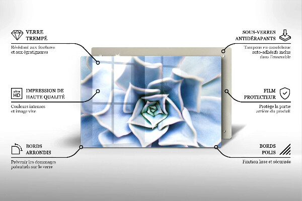 Skärbräda glas modern Plantera blomma