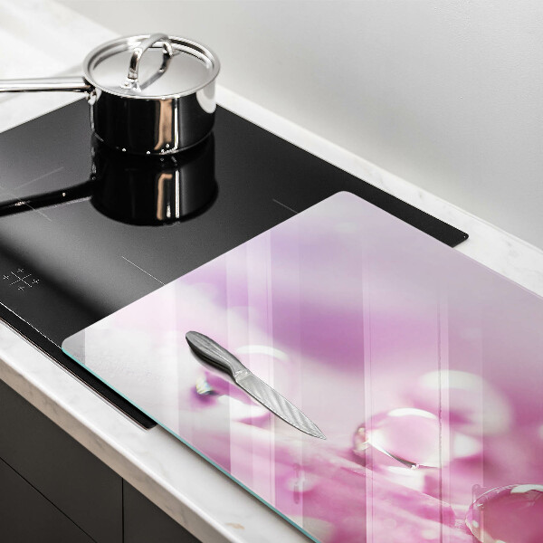 Skärbräda glas modern Dagg blomblad