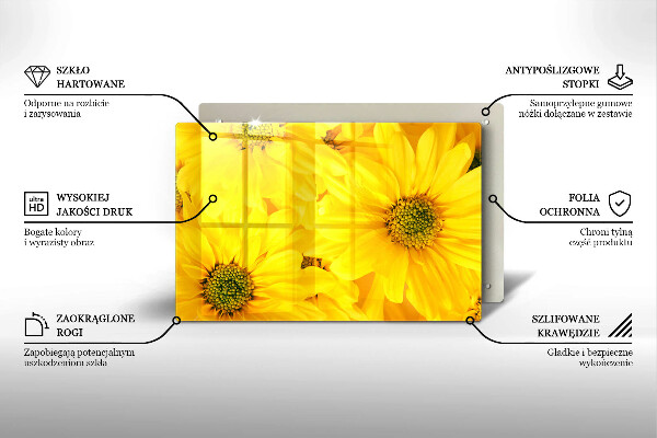 Skärbräda glas modern Blommor kronblad