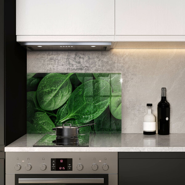 Skärbräda glas modern Basilikablad