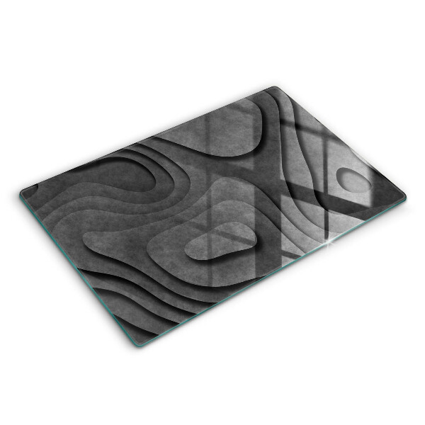 Skärbräda glas modern 3D stenformer