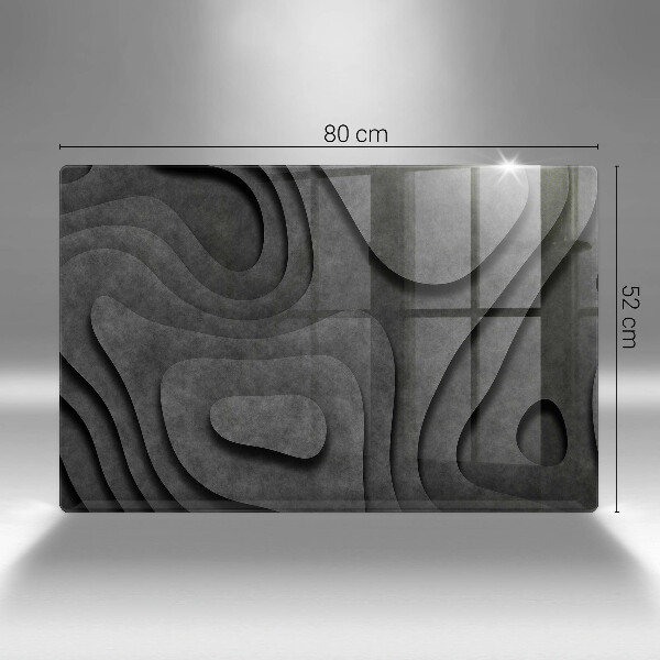 Skärbräda glas modern 3D stenformer