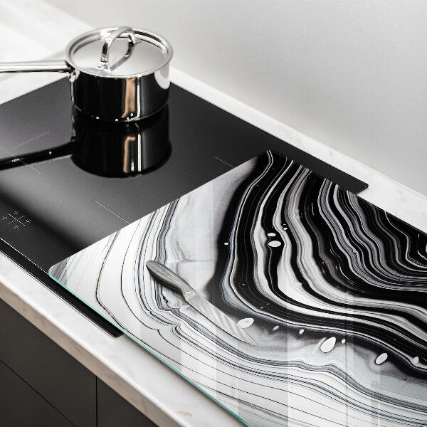 Skärbräda glas modern Bläckabstraktion