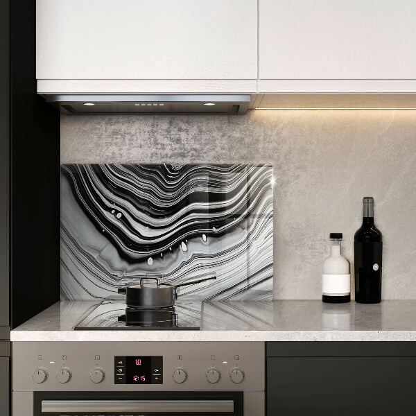 Skärbräda glas modern Bläckabstraktion