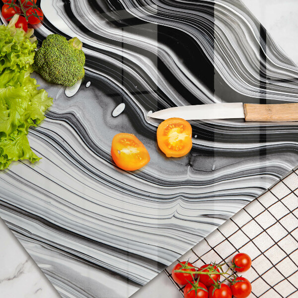 Skärbräda glas modern Bläckabstraktion