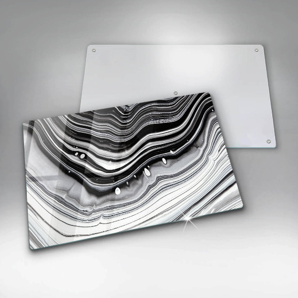 Skärbräda glas modern Bläckabstraktion