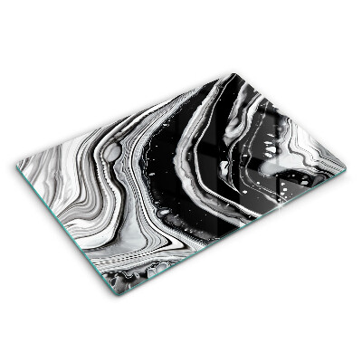 Skärbräda glas modern Bläckabstraktion