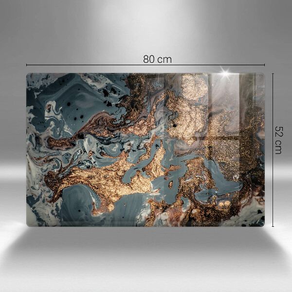 Skärbräda glas modern Gyllene stenstruktur