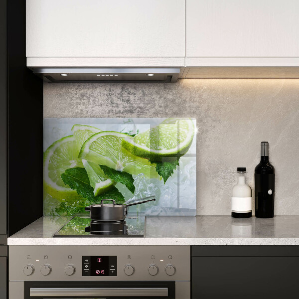 Skärbräda glas modern Lime mynta och is