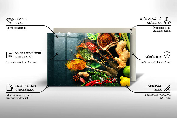 Skärbräda glas modern Köks kryddor skedar