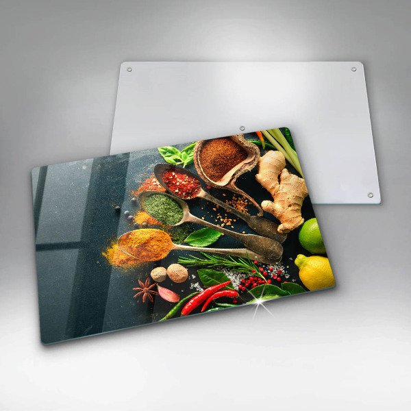 Skärbräda glas modern Köks kryddor skedar