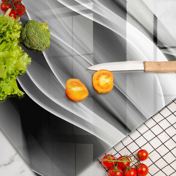 Skärbräda glas modern Abstraktion mjuka linjer