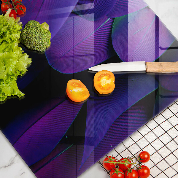 Skärbräda glas modern Neon fjädrar