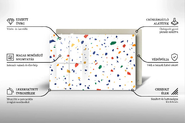 Skärbräda glas modern Färgglatt stengods