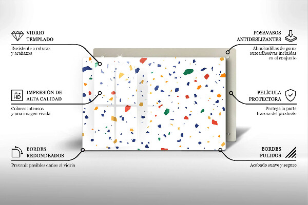 Skärbräda glas modern Färgglatt stengods