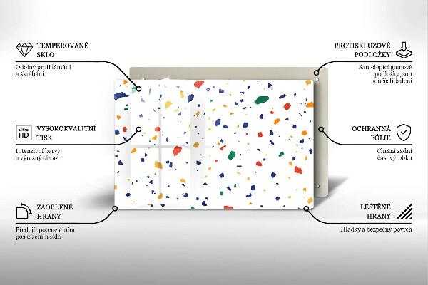 Skärbräda glas modern Färgglatt stengods