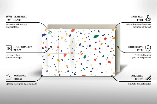 Skärbräda glas modern Färgglatt stengods