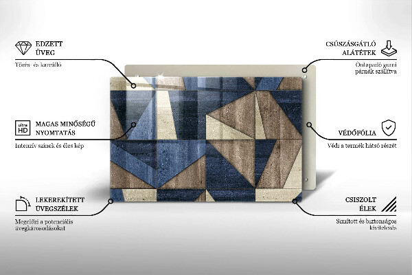 Skärbräda glas modern Geometrisk abstraktion