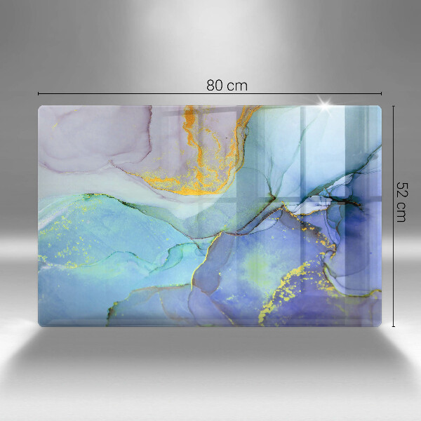 Skärbräda glas modern Sprucket stenguld