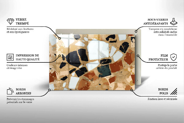 Skärbräda glas modern Dekorativ stenplatta