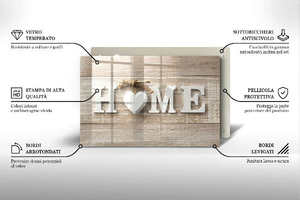 Skärbräda glas modern Styrelser och hem tecken