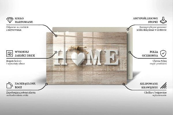 Skärbräda glas modern Styrelser och hem tecken