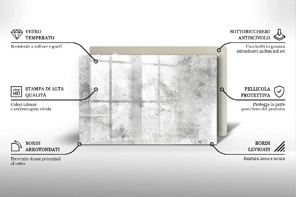 Skärbräda glas modern Betongstruktur