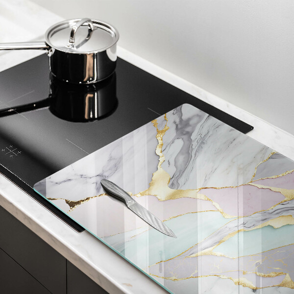 Skärbräda glas modern Pastell marmor