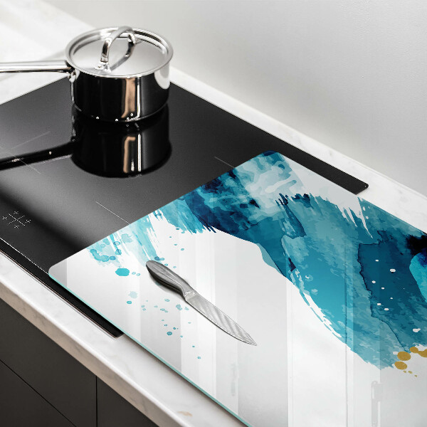 Skärbräda glas modern Blå fläckar