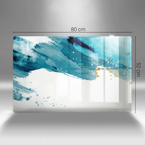 Skärbräda glas modern Blå fläckar