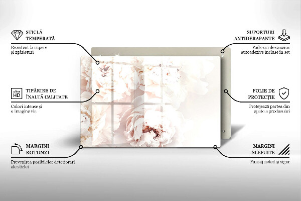 Skärbräda glas modern Pastellpioner