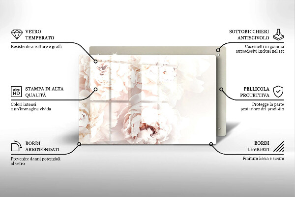Skärbräda glas modern Pastellpioner
