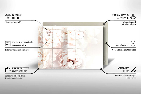 Skärbräda glas modern Pastellpioner