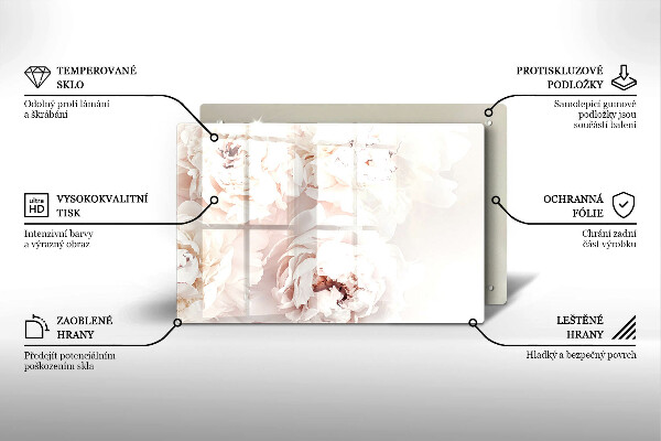 Skärbräda glas modern Pastellpioner